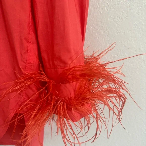 Coral J. Crew Collections Feather Button Down - Picture 5 of 7